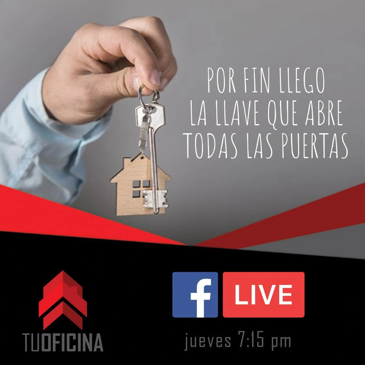 Anuncio de transmisión en vivo de Tu Oficina